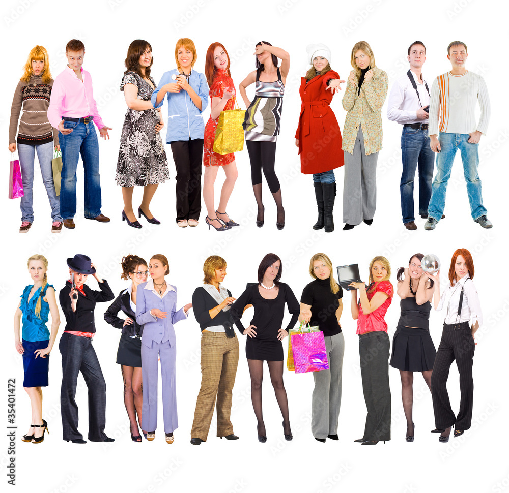 Obraz premium Portrait Isolated Workers