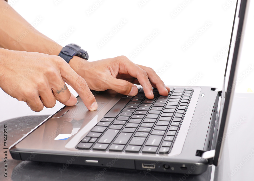Using The Track Pad on Laptop Computer Using The Track Pad on Laptop Computer