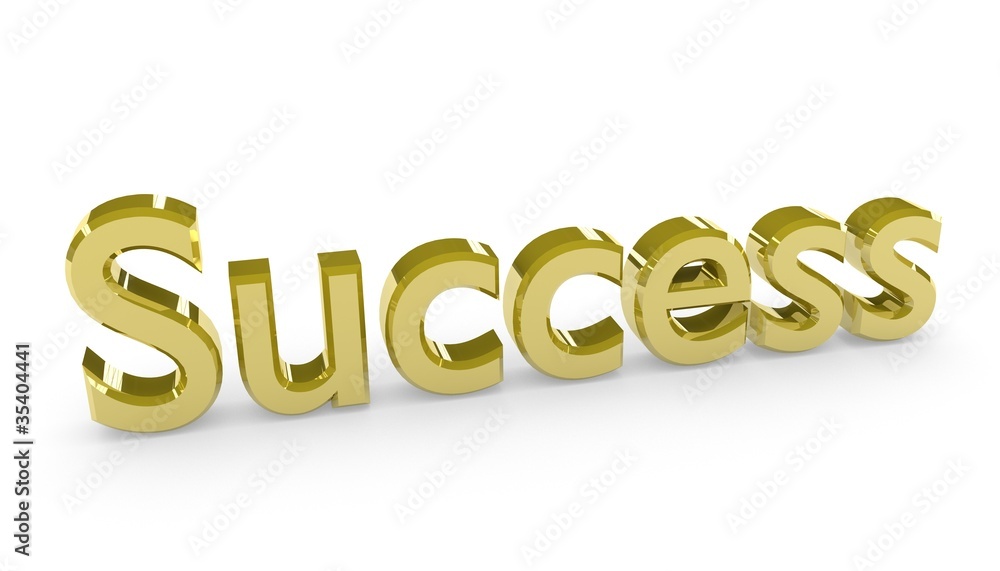 Success, made in 3D software, isolated on white background. Success, made in 3D software, isolated on white background.
