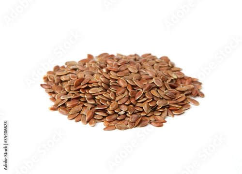 Linseed isolated on white background