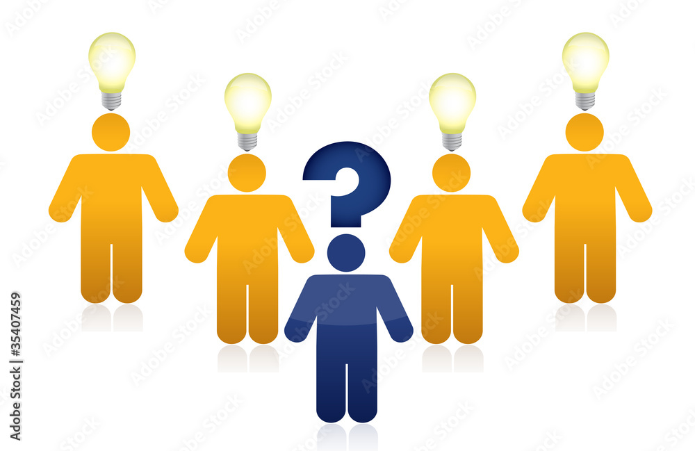 Idea and question mark illustration design Idea and question mark illustration design
