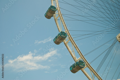 Closeup of Ferris wheel
