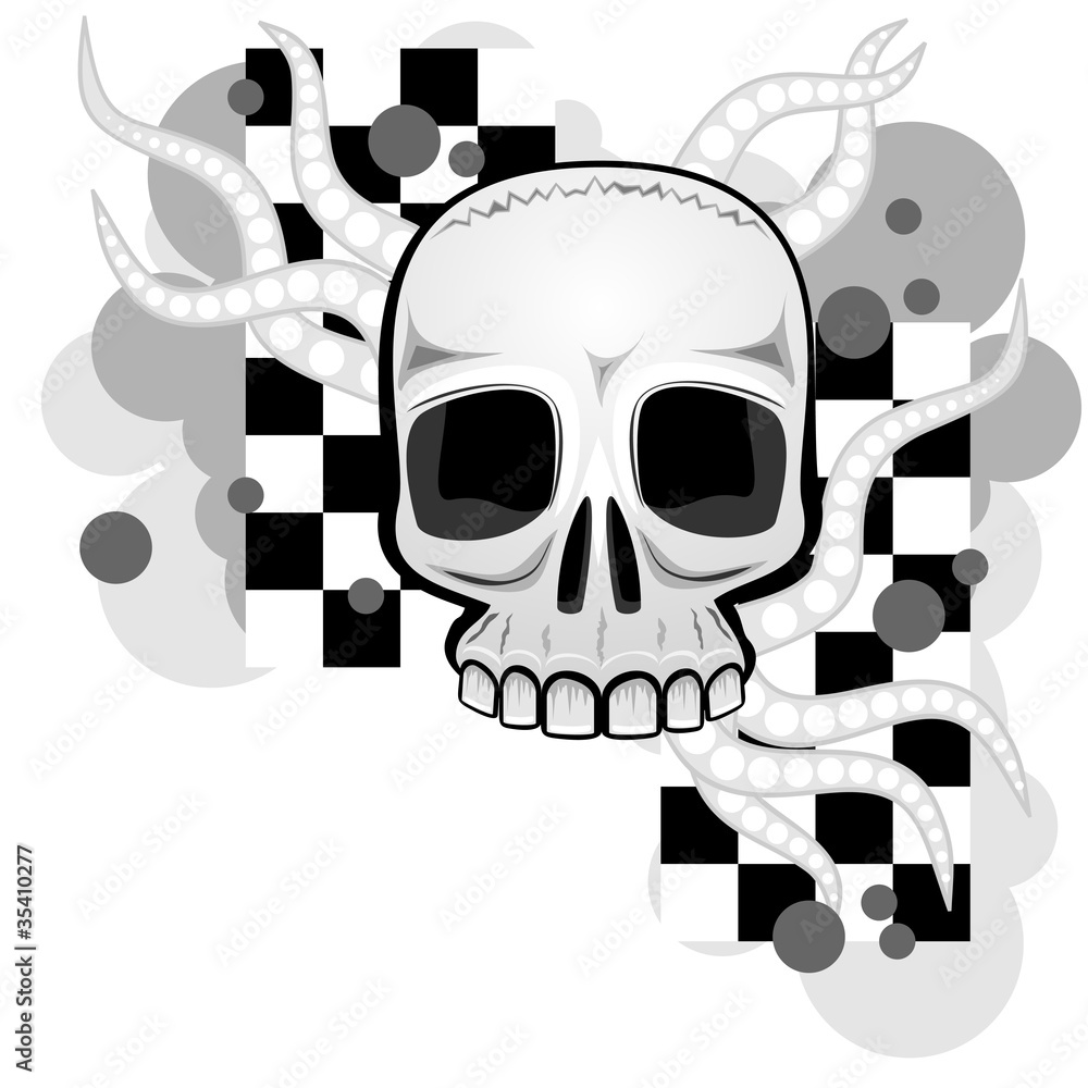 Skull and tentacles Skull and tentacles