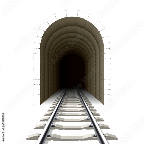 Entrance to railway tunnel