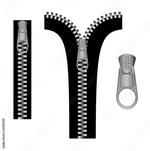 Vector illustration of a zipper