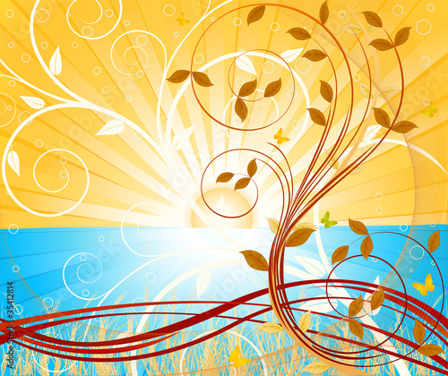 Floral vector background