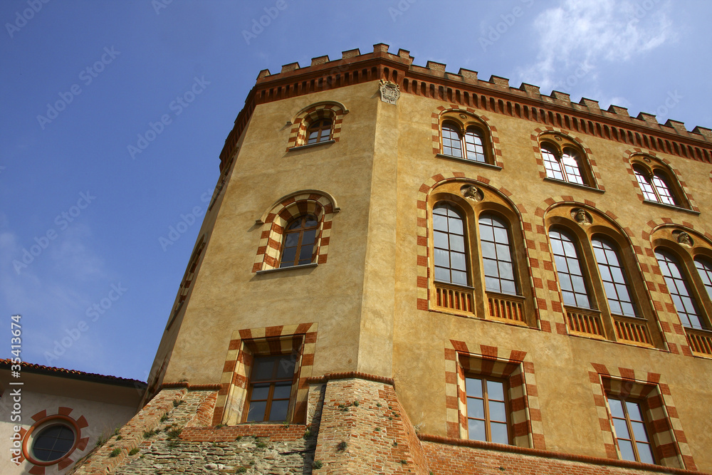 Details of the castle of Barolo