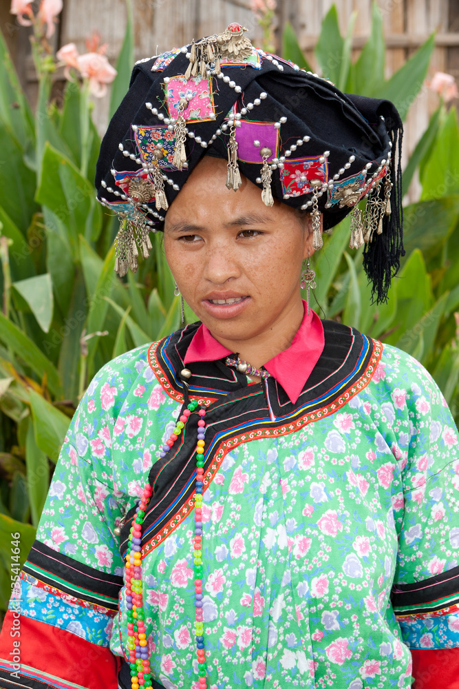 Frau von Laos in Tracht