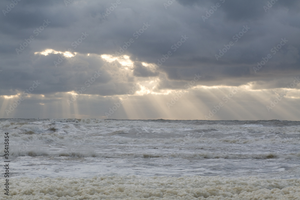 sun and dark clouds