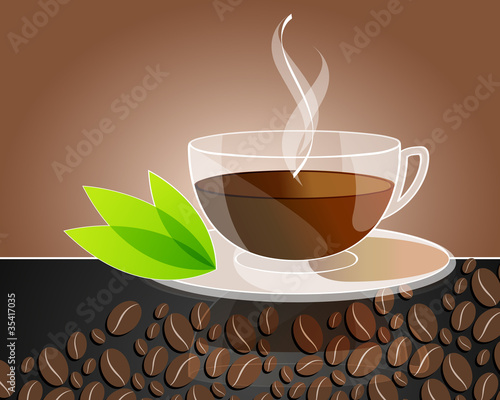 Elegant coffee themed background