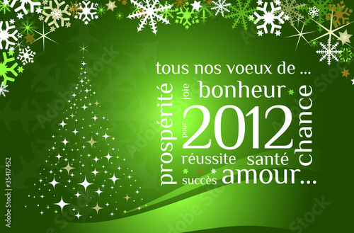 Carte de voeux bonne année 2012