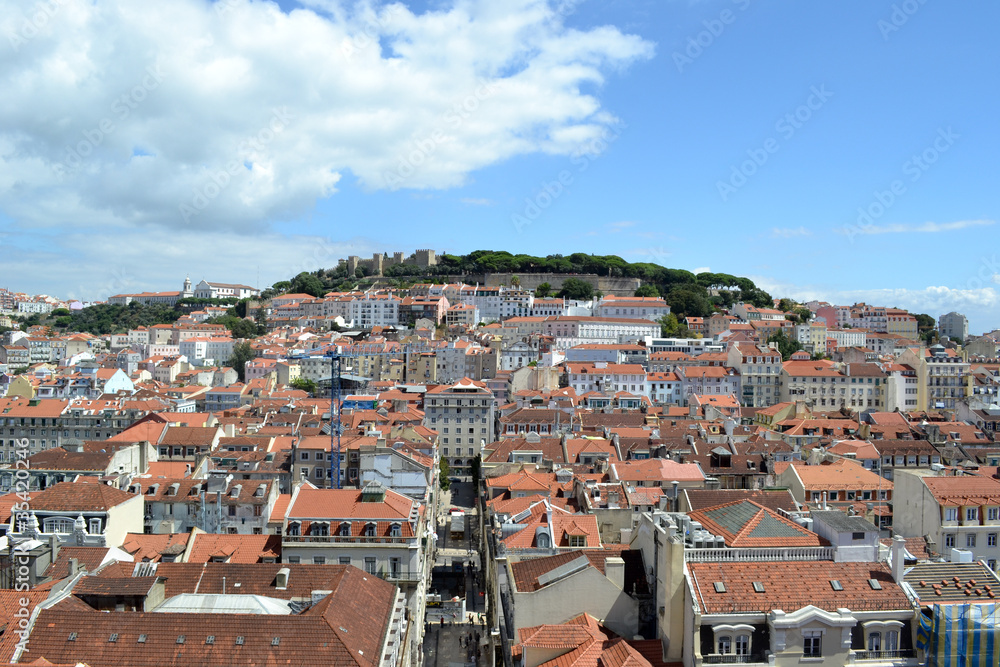 Blick auf Festung in Lissabon