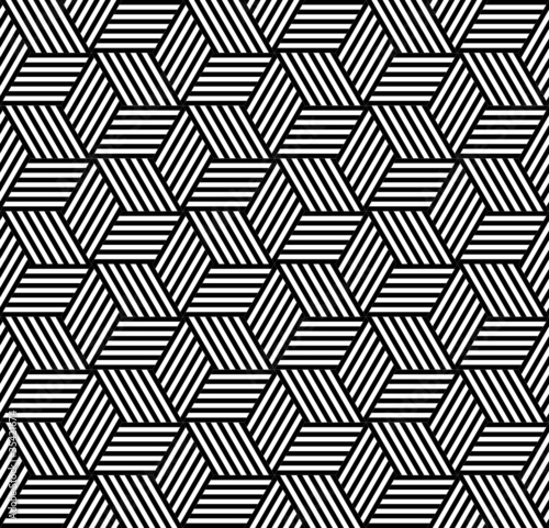 Seamless geometric pattern in op art design.