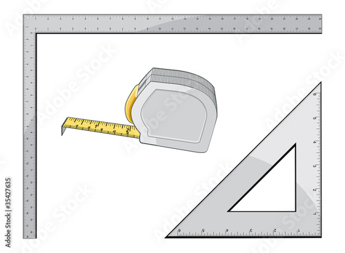 Tape Measure Square and Triangle