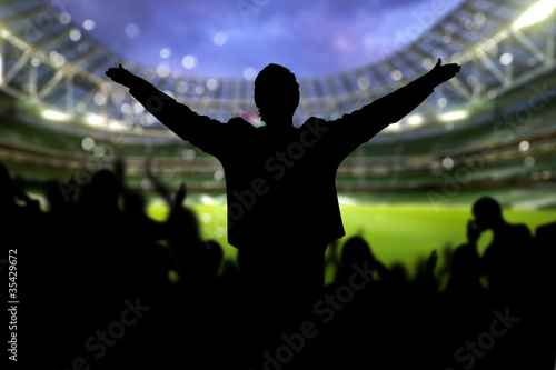 Canvas Print Crowd on the stadium