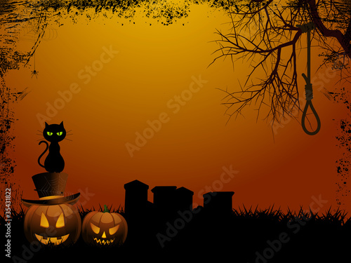Halloween background and hangmans nooseai