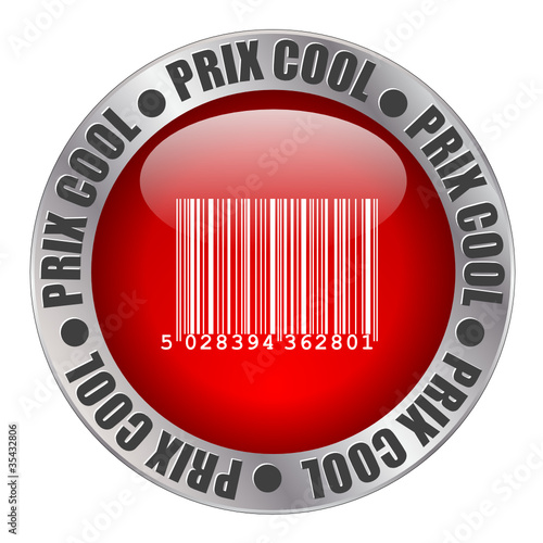 Bouton Web "PRIX COOL" (soldes promotions publicité tampon)