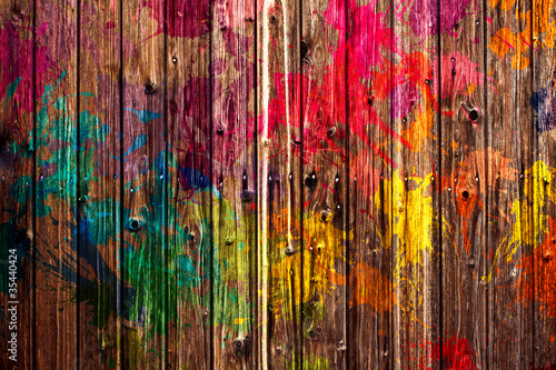 Canvastavla Colored Fence