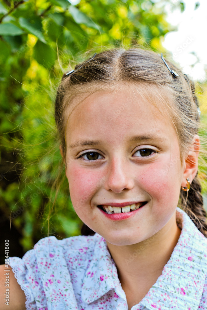 Beautiful small girl outdoors Beautiful small girl outdoors