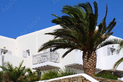 Traditional Cycladic architecture of Mykonos. (Greece, Cyclades)