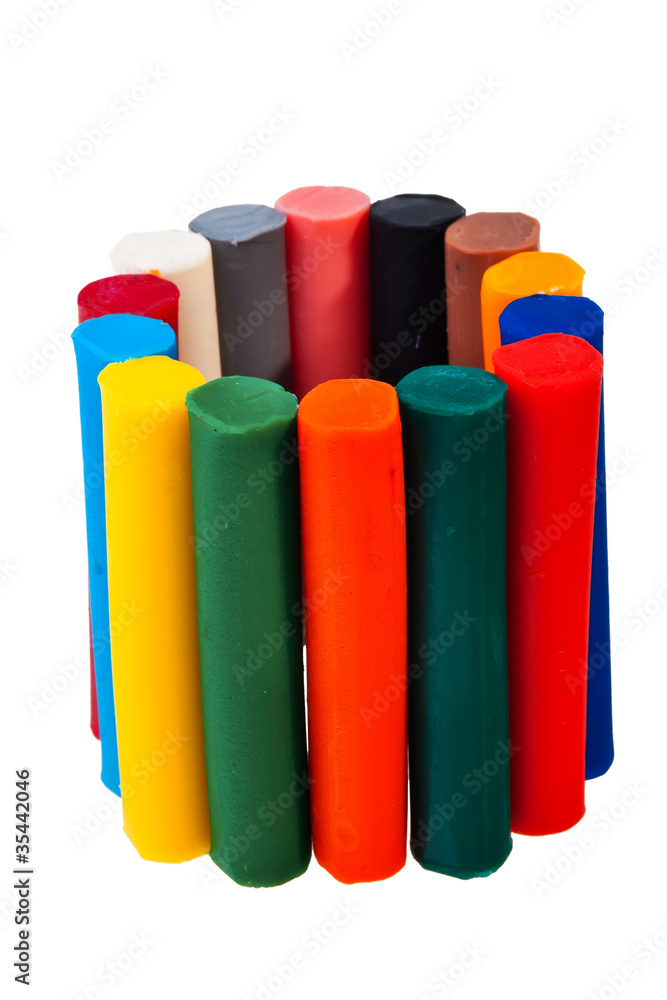 Colorful plasticine bars over white background. Colorful plasticine bars over white background.