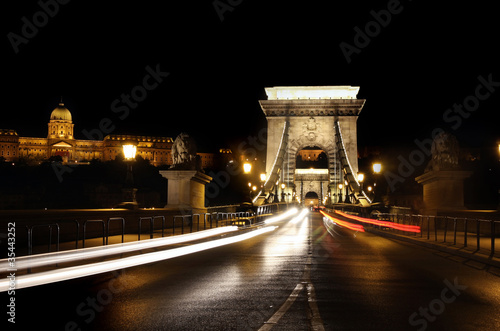 chain bridge in Budapest, Hungary