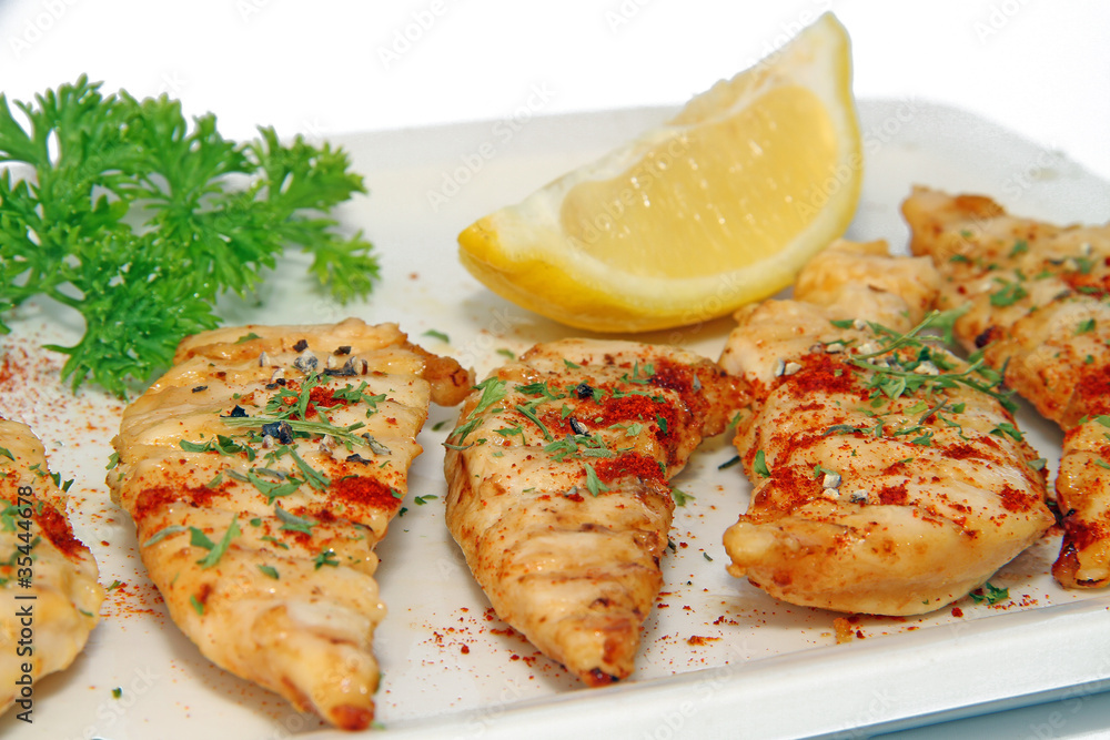 Filets de volaille marinés au citron Filets de volaille marinés au citron