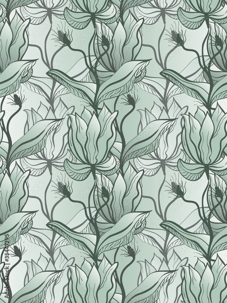 vector seamless background with abstract flowers vector seamless background with abstract flowers