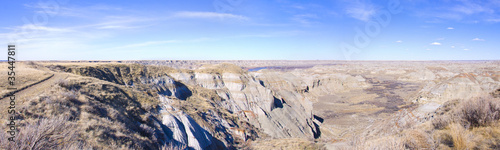 Badlands in Dinosaur Provincial Park Panorama