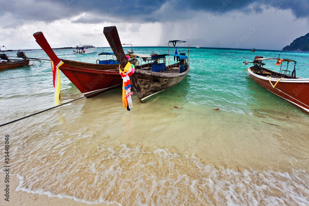 Boats in the tropical sea. Thailand Boats in the tropical sea. Thailand