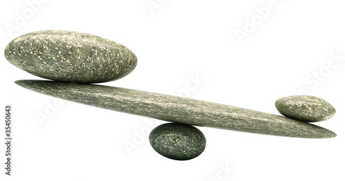 Balancing  Pebble stability scales with stones