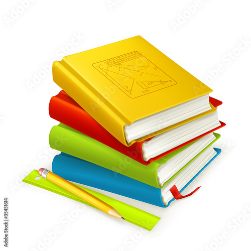 Stack of textbooks