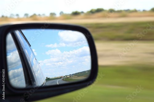 mirror of a car