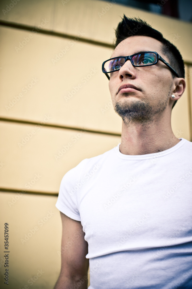 Portrait of the man in glasses Portrait of the man in glasses