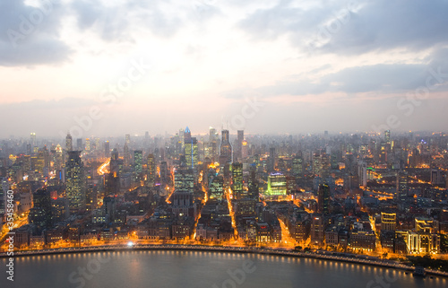 Fototapeta Naklejka Na Ścianę i Meble -  night view of China shanghai