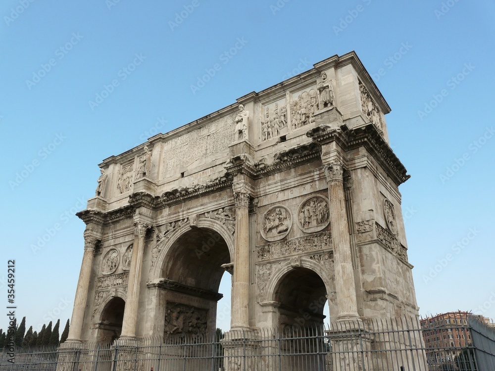 Arch of Constantine at the Roman Forum in Rome, Italy