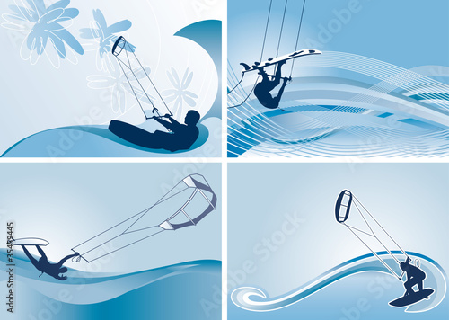 kitesurfing vector wallpapers