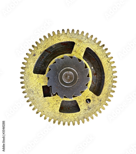 cogwheels gears on white background