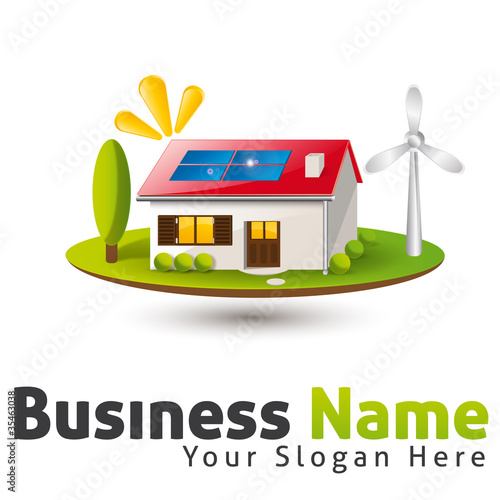 logo maison écologique