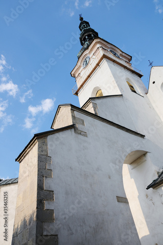 Catholic church in the town Nove mesto nad Vahom, Slovakia photo