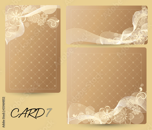 card with a floral background of various sizes