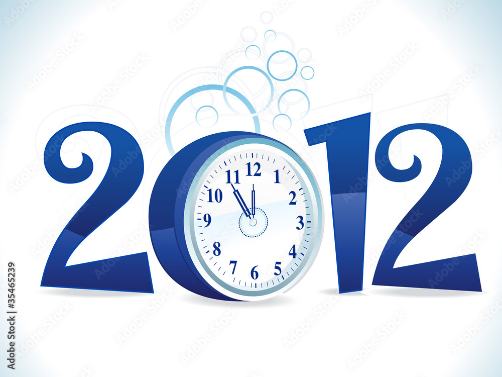 Fototapeta premium abstract blue shiny new year text