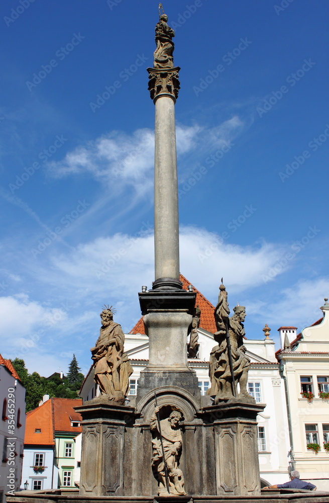 Memorial fountain in Cesky Krumlov
