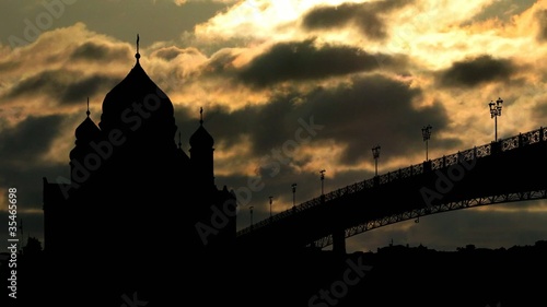 Moscow cathedral of Christ the Saviour and Moscow river 09