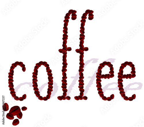 coffee come from bean illustration