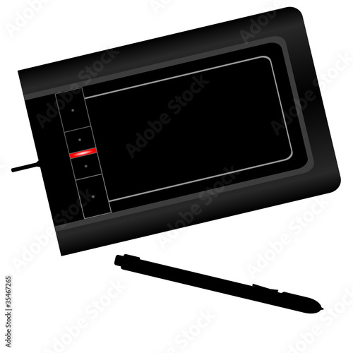 graphic tablet black vector illustration