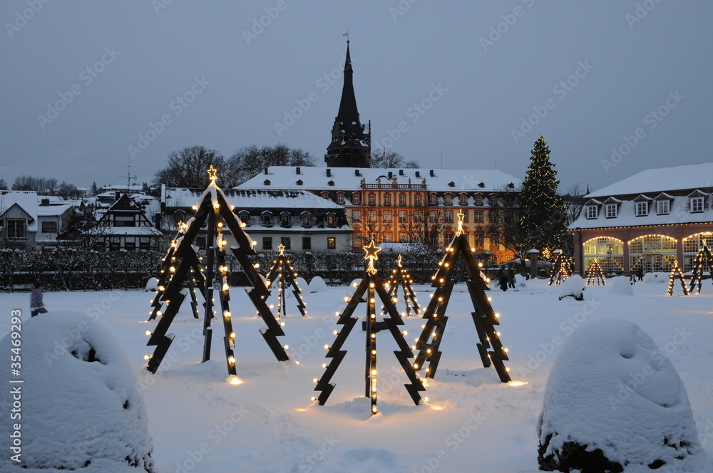 Fototapeta premium Weihnachten in Erbach, Odenwald