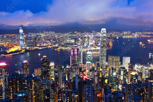 hong kong city at night