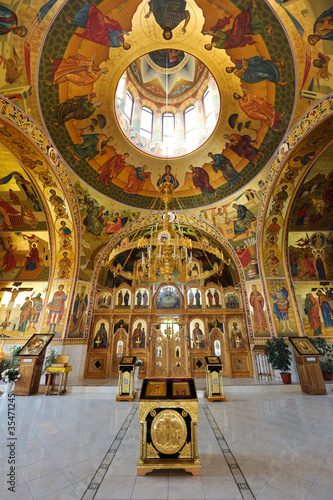 Inside Curchi Monastery, Orhei, Moldova, Europe photo