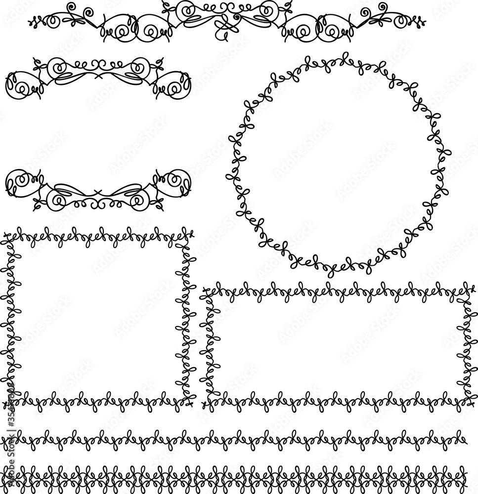 vector set: calligraphic elements and page decoration vector set: calligraphic elements and page decoration